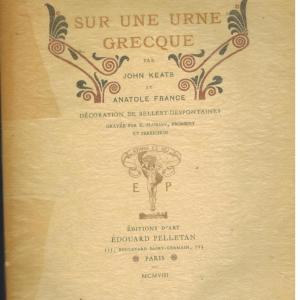 Sur une urne grecque par john keats et anatole france Free Shipping In China