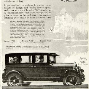 1926 Ad Chrysler Model 50 Sedan Car Classic Automobile Transportation YYC6 Outlet Official