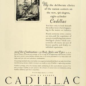 1926 Ad Cadillac General Motors Vehicle Car Mountain Landscape Scene Pine COL3 Cheap In China