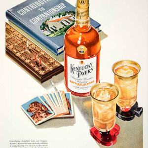 1945 Ad Kentucky Tavern Bourbon Whiskey Glenmore Distillery Playing Cards YFT2 Official Online