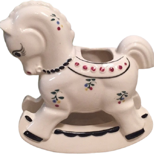 50s/60s Vintage Hand Painted Rocking Horse Ceramic Planter Sale Popular