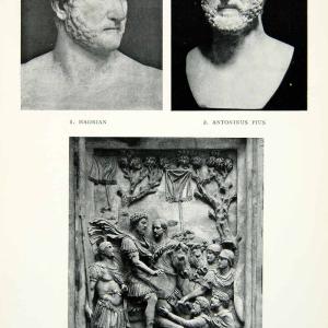 1927 Print Bust Hadrian Antoninus Pius Marcus Aurelius Bas Relief Roman XHE5 Wiki Cheap Pice