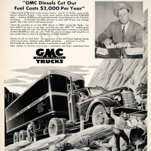 1950 Ad GMC Diesel Truck Denver Amarillo Express DG Dalby H Model Auto YFT5 New Arrival For Sale
