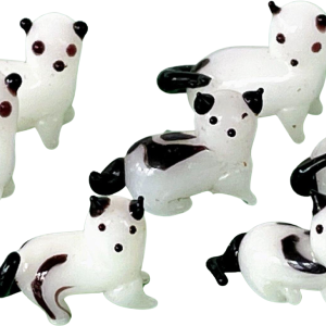 50s Vintage Blown Glass Miniature Cat Kitty Lot of 7 Top Quality For Sale