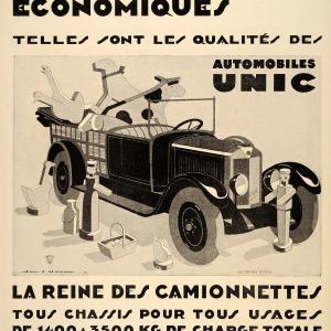 1929 Ad Car French Unic Automobiles Toys Mercier Fiat - ORIGINAL ILL3 Buy Authentic Online