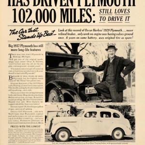 1937 Ad Plymouth Cars Chrysler Hurless De Luxe Sedan - ORIGINAL ADVERTISING LF3 Fast Delivery Cheap Online