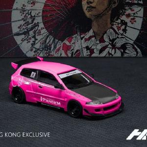 1/64 HKM Honda Civic EG6 Pandem Rocket Bunny Pink Cheap Purchase