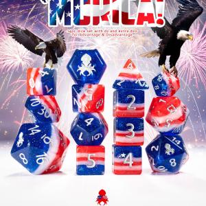 'Murica 14pc Limited Edition Charity Dice Set Cheap Best Pices
