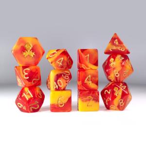 12pc  Gummi Blood Orange Polyhedral Dice Set Big Discount Cheap Pice