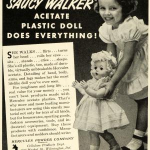 1952 Ad Saucy Walker Acetate Plastic Baby Doll Girl Toy Hercules Powder SEP5 Sale How Much