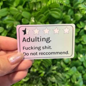 Adulting Review | Vinyl, Laminated Sticker Clearance Online Official Site