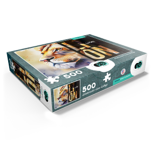 Abstract Watercolor: Lion Collage, Wildlife Canvas Comfortable Cheap Online