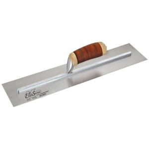 Kraft Tool CFE534L Elite Series Five Star 14" x 5" Carbon Steel Cement Trowel with Leather Handle Discount Looking For