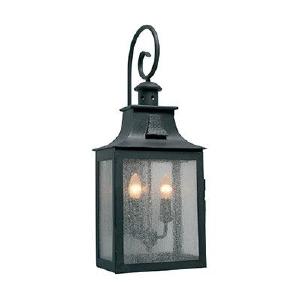 Forged Wall Light Outdoor Large Sand Black 2x E14 Cheap Sale