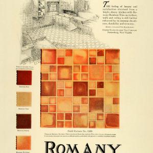 1927 Ad United States Romany Quarry Tile Flooring Style - ORIGINAL THB1 Sale Explore