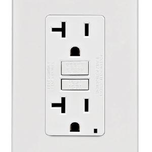Leviton GFNT2-0PW GFCI Receptacle With Wall Plate, 20 Amp, 125 Volt Outlet Store Online