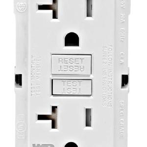 Leviton GFWT2-0KW Duplex Self-Test GFCI Receptacle, 20 Amp, White 2025 Unisex