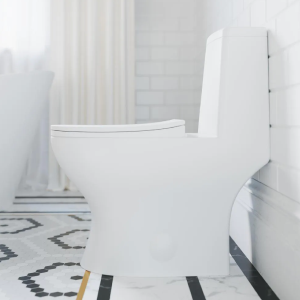 Ivy 1-Piece 0.8/1.28 GPF Dual Flush Elongated Toilet in White SHB362 Cheap Sale With Mastercard