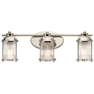 Ashland Bay Three-Light Bathroom Vanity Fixture Factory Outlet