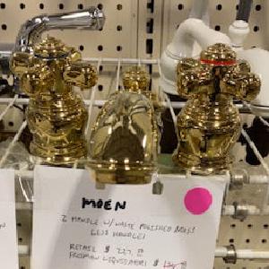 FAUCET 2 HANDLE MOEN POLISHED BRASS IN-STORE-PICKUP-ONLY Manchester Sale Online
