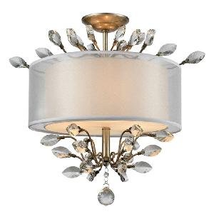 Asbury Three-Light LED Semi-Flush Mount Ceiling Fixture For Sale Online