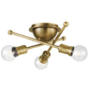 Armstrong Three-Light Flush Mount Ceiling Fixture Fashionable Sale Online