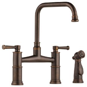 Artesso High Arc Two Handle Widespread Bridge Kitchen Faucet with Sprayer and Lever Handles Discount Best Place