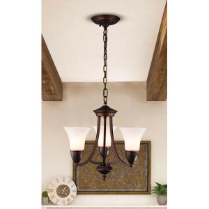 Glayds 3 - Light Shaded Classic / Traditional Chandelier Perfect For Sale