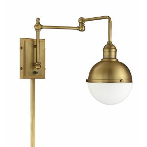 Gillenwater 1-Light Swing Arm Lamp, Natural Brass (#K5201) Marketable For Sale