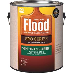 Flood Pro Series Alkyd/Oil Semi-Transparent Deck Fence and Siding Exterior Stain, Neutral Base, 1 Gal. Cheap Wholesale