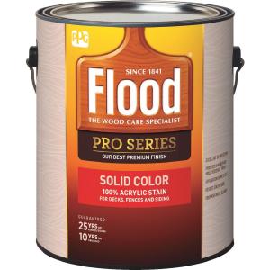 Flood Pro Series 100% Acrylic Opaque Deck Fence And Siding Exterior Stain, Deep Base, 1 Gal. Big Discount Online