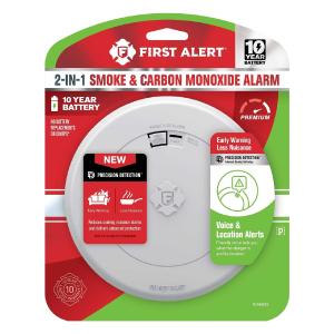 First Alert's SMCO210V 10-Year Sealed Battery Combination Smoke and Carbon Monoxide Alarm with Voice and Location Alerts Free Shipping Best Seller
