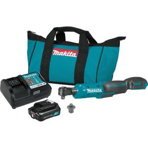 Makita RW01R1 12V max CXT Lithium-Ion Cordless 3/8" / 1/4" Sq. Drive Ratchet Kit (2.0Ah) Free Shipping The Cheapest