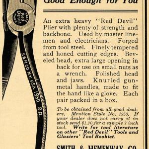 1917 Ad Smith & Hemenway Co. Red Devil Plier Tools - ORIGINAL ADVERTISING ILW1 Cheap Sale With Credit Card