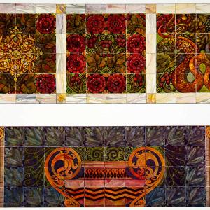 1917 Photolithograph Art Nouveau Ceramic Tile Design Ferruccio Scandellari MDA5 Buy Cheap Best Pices