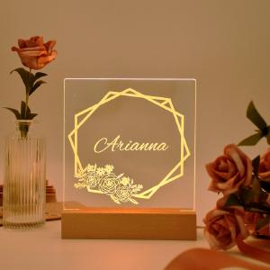 Name Led lamp with wooden base Free Shipping Low Pice Fee Shipping