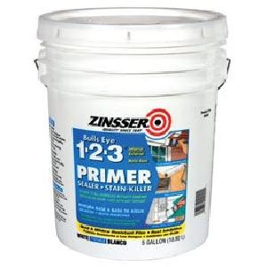 Bulls Eye 1-2-3 Primer, Sealer & Stain Killer, Water Base, 5-Gals. Quality Free Shipping
