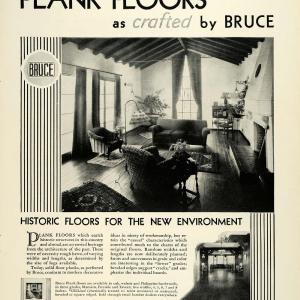 1931 Ad E L Bruce Co Plank Floor Cellized Oak Walnut Living Room Interior COL2 Clearance Official Site