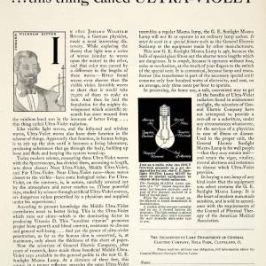 1931 Ad General Electric Sunlight Mazda Lamp Light Bulb Johann Wilhelm YTF1 Free Shipping Shop For