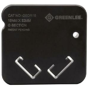 Greenlee GSDR15 G-Type DIN Rail Die, 15mm x 32mm Clearance Good Selling