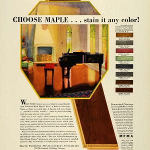 1929 Ad Maple Woodwork Hardwood Flooring Home Improvement Marietta Paint COL2 Very Cheap
