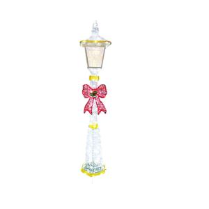 Santas Forest 62533 Christmas Post Lamp, White Outlet Low Shipping Fee