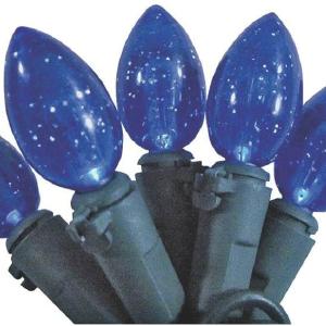 Santas Forest 4554 C5 LED Glitter Christmas Light Sets, Blue Cheap Official