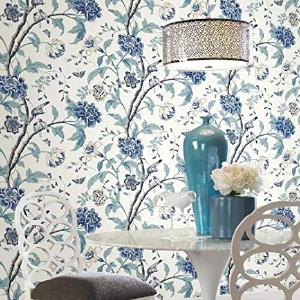 Cobalt Blues Teahouse Floral Removable Wallpaper, Greens, (Set of 2) Outlet Locations