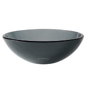 14" Round Clear Black Glass Bathroom Vessel Sink Finishline Online