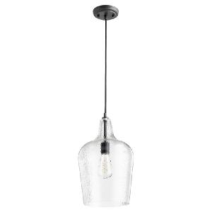 10" Single-Light Pendant with Clear Hammered Glass Shade Official Site Cheap Online