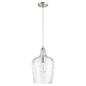 10" Single-Light Pendant with Clear Hammered Glass Shade Outlet Locations Cheap Online