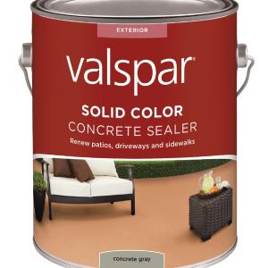 Valspar 024.0082020.007 Solid Concrete Sealer 1 Gallon, Gray Outlet Get To Buy