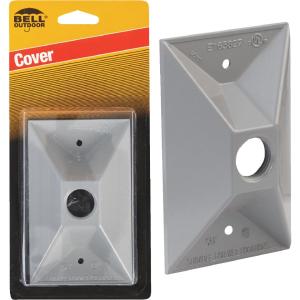 Bell 1-Outlet Rectangular Zinc Gray Cluster Weatherproof Outdoor Box Cover, Carded Cheap Sale Visit New