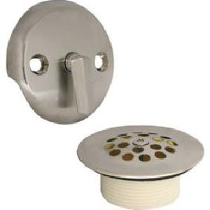 Bath Drain Kit With Trip Lever Overflow Plate, Brushed Nickel Free Shipping 2025 New